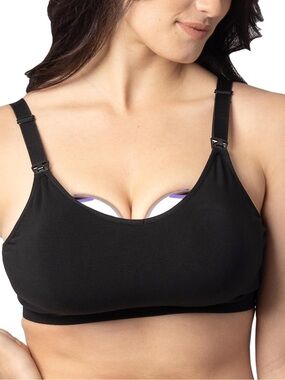 Kindred Bravely Lansinoh Women’s Black Nursing Bra Size M/L BUSTY